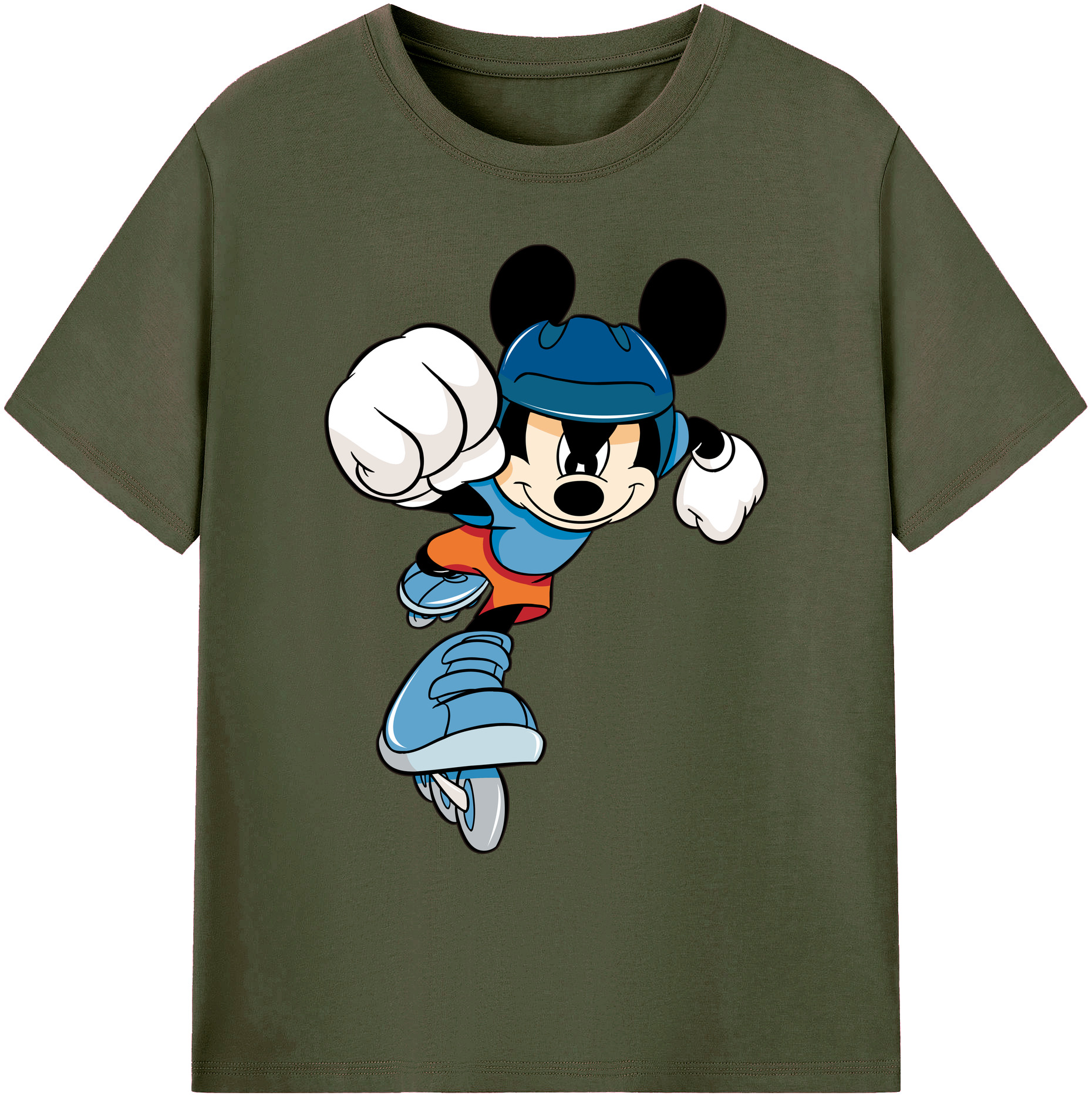 ミッキーマウス Mickey Mouse 綿100％ メンズ半袖Tシャツ｜肌触りやわらか＆通気性
